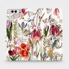 Knížkové flip pouzdro Mobiwear - Huawei P10 - MP01S Rozkvetlá louka - VÝPRODEJ