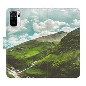 Flip pouzdro iSaprio - Xiaomi Redmi Note 10 / Note 10S - Mountain Valley - kapsičky na karty