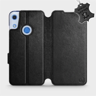Kožené flip pouzdro Mobiwear - Huawei Y6S / Honor 8A - Černé